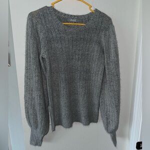 Marled Gray Crew Neck Sweater